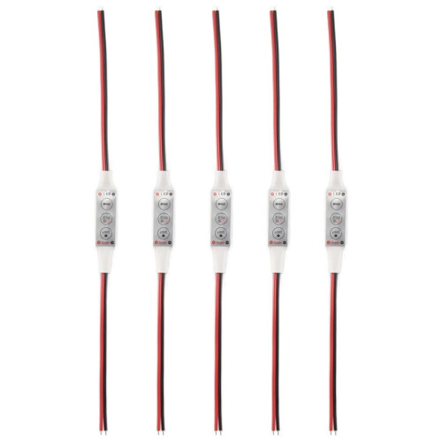 5 X 12V Wired Control Module with Strobe Flash For Car or Household LED Strip/Bulbs