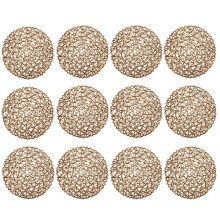 Round Paper Woven Placemats,Decorative Rope Mesh Place Mats for Dining, Party and Wedding 12PCS