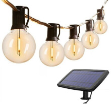 Luci a Led Ad Energia Solare G40 18Ft Luci Esterne a Globo per Patio con Luci a Stringa Decorazione da Giardino Bistrot 1.5W 10 Lampadine