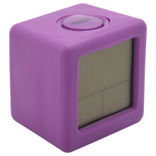 RéVeil NuméRique avec Veilleuse LED Snooze pour Chambre à Coucher, Petit Bureau, Horloges de de Chevet, Affichage de la Date, Violet