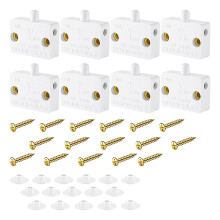 8 Pieces Cabinet Lamp  Automatic Door  Contact  for Wardrobe Applicable to 12V 24V 110V(White)