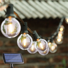 G40 Led-Verlichting op Zonne- 18Ft Outdoor Patio Globe Lichtslingers Bistro Yard Decoratie 1.5W 10 Bollen