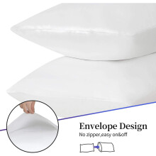 Satin Kissen Bezug für Haare und Haut Seiden Kissen Bezug Weiß Weiche Kissen BezüGe 4 Pack 20X30 Zoll mit Umschlag Verschluss