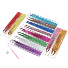 Fili di Orpello per Capelli con Strumenti 12 Colori Kit di Fili di Orpello per Capelli, Estensioni Dei Capelli Tinsel di Seta Lucida Glitterata