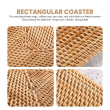 2 StüCk Tisch Sets Rutschfeste Rattan Tisch Sets Essen Tisch Hitze BestäNdige Gewebte Tisch Sets Isolierung Hitze BestäNdige Matten