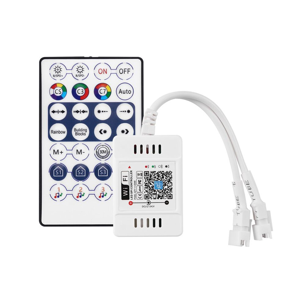 Dc12-24V 28 Key Rf Controller Wifi App Music Voice Remote Control For Ws2812b Ws2811 Rgb Led Strip Light Home Dimmer 4712538975199