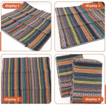 Set of 2 Bohemian Throw Pillow Covers Decorative Boho Mexican Retro Stripe Multicolor Pillow Cases, for Sofa 18X18Inch