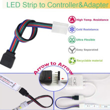 Kit de Conector de Tira de LED para Tira de LED RGB 5050 de 10 Mm y 4 Pines, Divisor de 2 VíAs, Accesorios de Bricolaje para ConexióN de Tira de LED