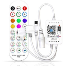 WiFi RGB Music Controller for LED Strip Light + Infrared Remote Control 24 Keys Wireless for Color Strip Lights