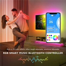 RGB Music Controller SP611E for WS2812B SK6812 WS2811 Addressable LED RGB Tape Strip