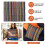 Conjunto de 2 Fronhas Bohemian Throw Fronhas Decorativas Boho Mexican Retro Stripe Multicolor, para Sofá 18X18 Polegadas 3
