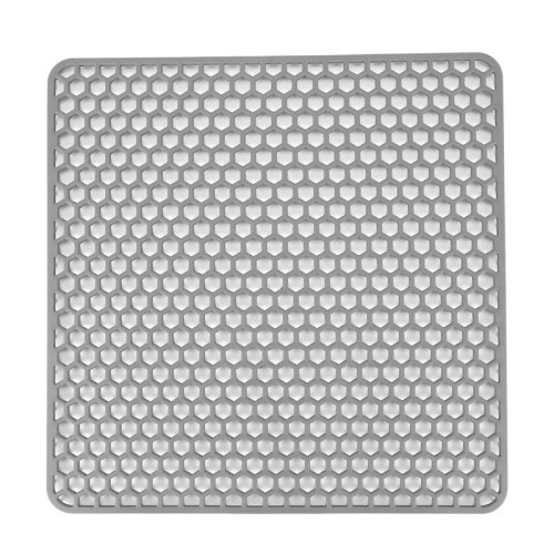 Silicone Sink Protector Mats,Dish Drying Mat Counter Protector, for Kitchen Utensils and Dishes(Gray)