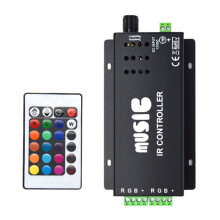DC12-24V 24 Toetsen Muziek Controller 3 Kanalen IR Afstandsbediening RGB Controller Geluid Gevoelig voor Led Strip Light Lamp