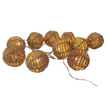 2.5M 10LED Papier Rotan Bal Licht Decoratie Kerst Festival Licht String Licht String Hanger Gevlochten Licht String