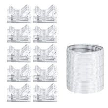32.8Ft RGB-Verlengkabel Draadsnoer 4-Pins, 10 Mm LED-Lichtstripconnectoren, voor LED RGB-Stripverlichting