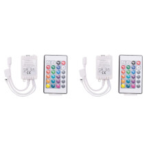 2X LED Strip Lights Controller,Controller RGB LED Strip Light Controller + Infrared Remote Control 24 Keys