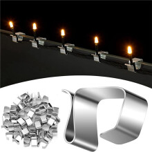 100PC Christmas Lights Gutter Hooks Galvanized Holiday Lights Roof Hooks Christmas Light Clips Xmas Light Gutter Hangers