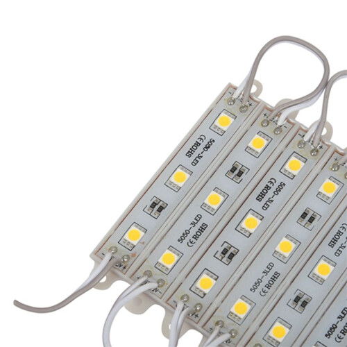5 x 10Pcs 5050 SMD 3 LED Module LED Strip String Light Waterproof  12V Warm White