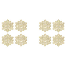 2X Snowflake Placemats Decorations Red Snowflake Tablemats Kitchen Table Mats for Christmas Holiday Wedding Decorative B