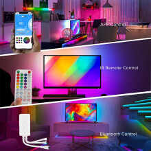 SP617E SK6812 RGBW Music Controller Built in Mic LED Light Strip Controller WS2814 TM1824 DC5V-24, 2 Out Port