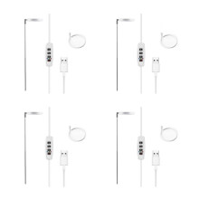 4X Grow Lights for Indoor Plants, Full Spectrum LED Halo Plant Light with Stand Height Adjustable Auto Timer, for Plants