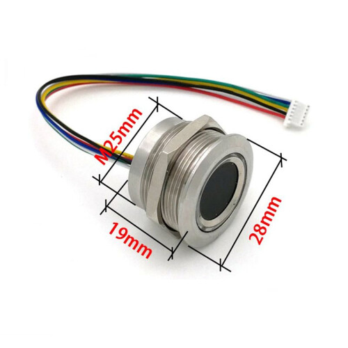 R503 Circular Round RGB Ring Indicator LED Control DC3.3V MX1.0-6Pin Capacitive Fingerprint Module Sensor Scanner, 15Mm 1
