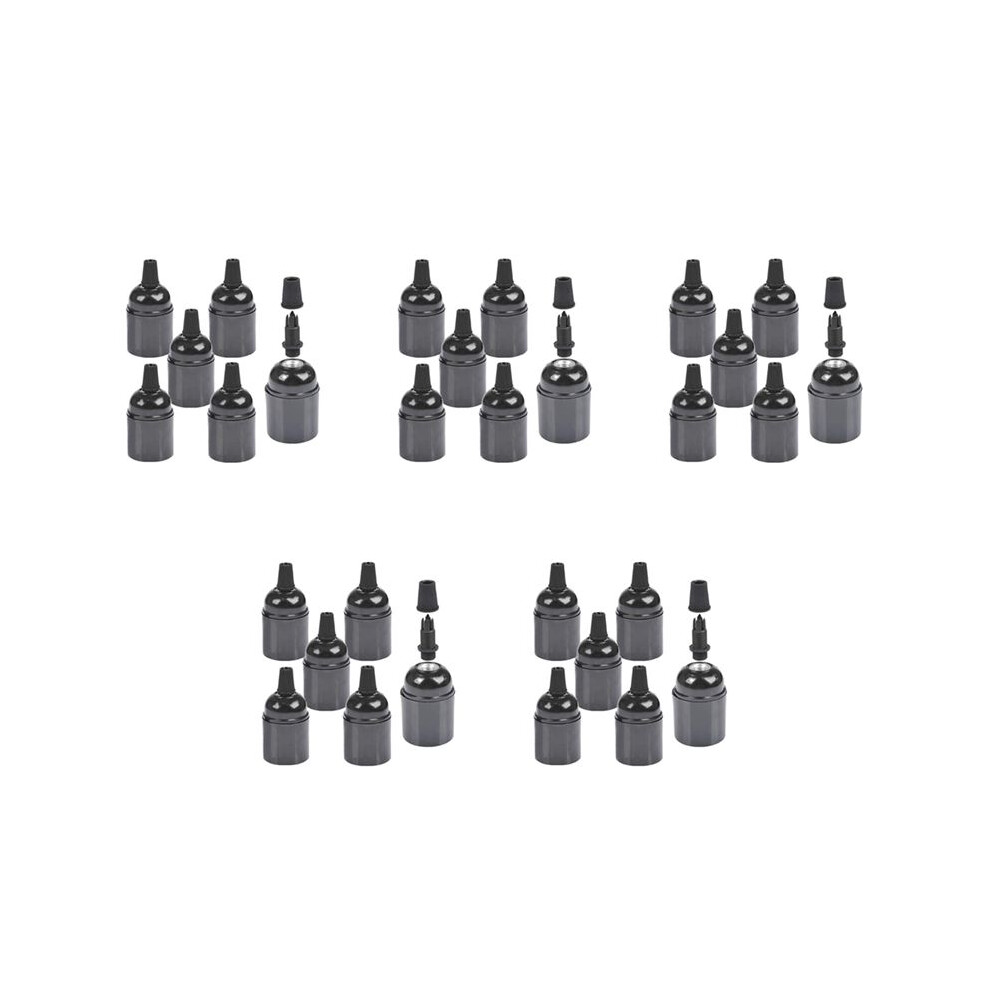 Semoic Light 30-Pack Bakelite Lamp Holder E26/ E27 Socket Vintage Bulb Socket Es Screw Lampholder For Ceiling/Pendent/Floor