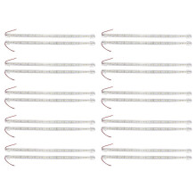 20 Pcs Aluminum Alloy Rigid LED Strip Rod Light Waterproof 12V 50CM Warm White