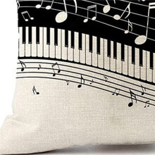 2X Music Note Throw Cushion Cover Throw Pillow Cover New-Living Series Decorative Throw Pillow Case Double Side-Design,C