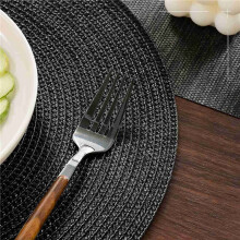 Round Braided Placemats Set of 24 Table Mats for Dining Tables Woven Washable Non-Slip Place Mats 15 Inch Halloween