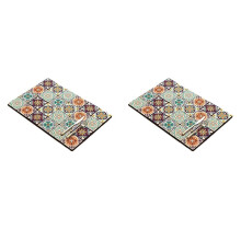 2X Retro Quick-Drying Water-Draining Mat for Kitchen Bar Countertops