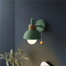 2X LED Wall Lamp with  Wood Sconce Lights Indoor Lighting Home Decor Bedside Bedroom Living Room with Bulb B
