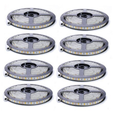 8X Flexible 5M 12V 36W SMD 2835x300 Leds IP20 Warm White(3000K) LED Strip Band Lights