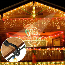 240X Haczyki do Rynny Outdoor Christmas Light Clips Lekkie WisząCe Klipsy do ŚWiąTecznych OzdóB Choinkowych String Lights Czarny