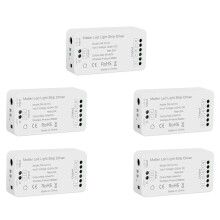 5X Controlador de Tira de LED Matter Wifi Controlador CW Tira de LED Bixb/Siri/para Home/para Suporte de Controle Alexa