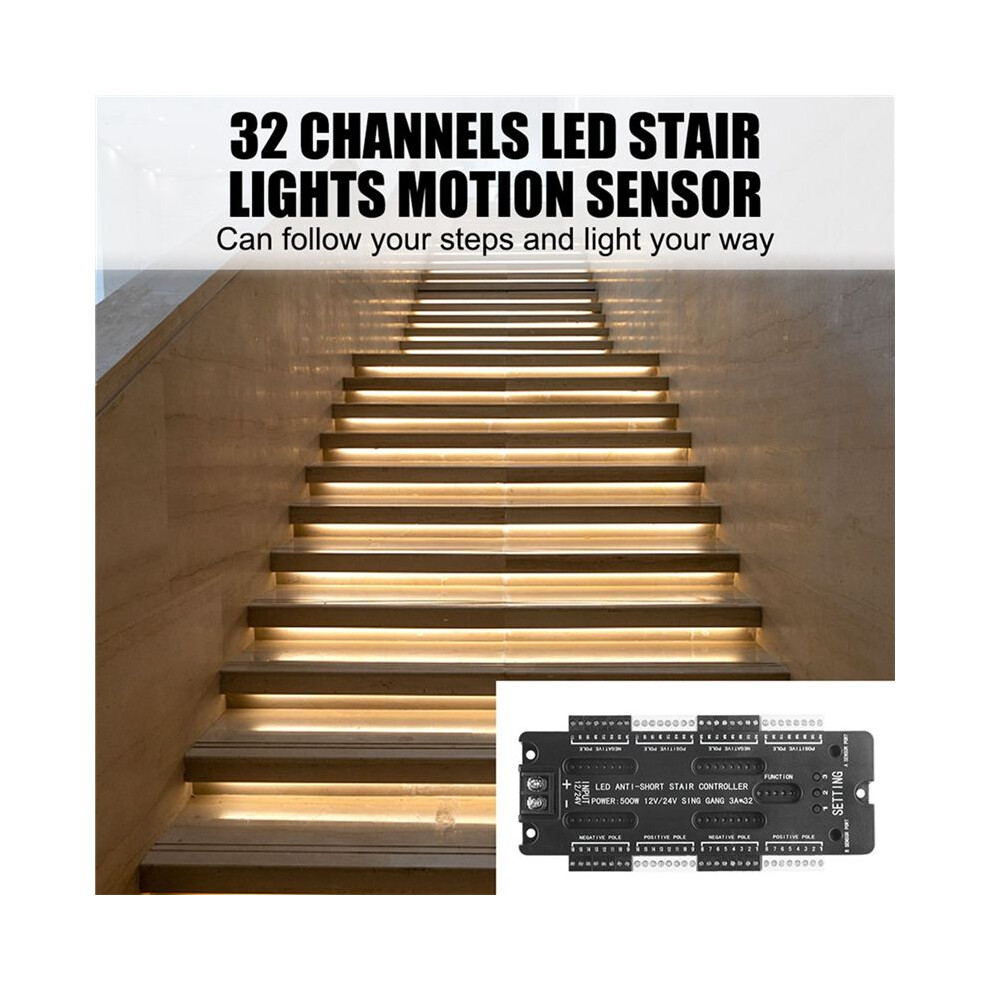 5X For Stairs Flexible Strip Indoor Led Motion Sensor 32 Channels Adjustable Brightness 12V 24V 4711535721884