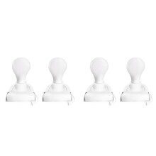 4 Pack Stick Battery Operated Light Bulb, Closet Light Bulb, Self Adhesive Wall Mounted Light Fixture with Pull Chain