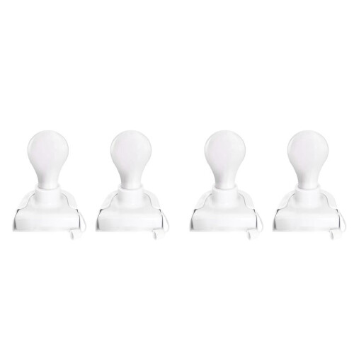 4 Pack Stick  Battery Operated Light Bulb, Closet Light Bulb, Self Adhesive Wall Mounted Light Fixture with Pull Chain