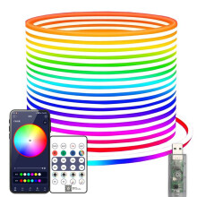 5M Lights Strips with 24Key Remote Control RGB Neon Light Strip Color Change Waterproof for Bedroom Room Outdoors Decro
