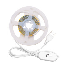 Fita de LED USB COB 5V, Iluminação de Fundo para TV, Fita de Diodo, Decoração para Casa, Lâmpada de Luz LED para Armário de Cozinha, 1 Metro