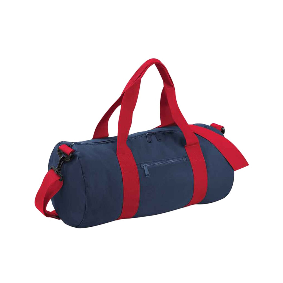 Bagbase Plain Varsity Barrel / Duffle Bag (20 Litres) (Pack Of 2) - French Navy/Classic Red - Image 2