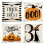 Conjunto de 4 Capas de Almofadas de 18x18 Polegadas, Capas de Almofadas de Halloween para Sofá-Cama, Decoração de Linho 1