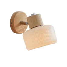 Nordic Modern Wall Lamp Sconce Home Bedroom Living Room Decor Down Rotate Ceramic Indoor Bathroom Stair Light