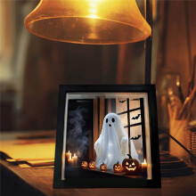 Doll Light Emerging From Window Night Lamp for Cozy Halloween-Themed Home Decor Adding A Soft and Eerie Glow
