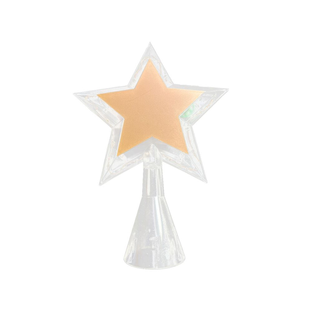 Christmas Glowing Tree Five-Pointed Star Topper Transparent Led Shining Lamp Xmas Colorful Ornaments 4712319593345