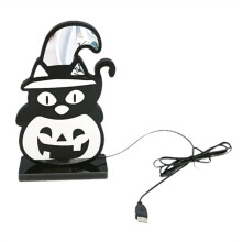 Lâmpada Noturna de Abóbora Neon Alimentada Por USB para Halloween, Luz de Mesa, Decoração de Cabeceira, Festa, Festival, Presente, LED, Plugue USB