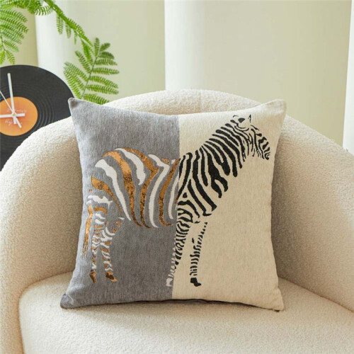 Lot de 2 Housses de Coussin Décoratives en Patchwork Chenille pour Canapé-Lit 45,7 X 45,7 cm 2