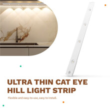 Cat Eye Cabinet Lights Human Body Induction Lamp 3 Colors Adjust Brightness LED Lights Decorate for Kitchen Room Aisle,C