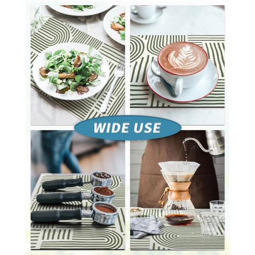 Coffee Mat Hide Stain Rubber Backed Absorbent Dish Drying Mat for Kitchen Counter - Fits Under Coffee Maker or Machine 1