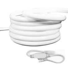 Tira de Luz LED Flexible COB de 5 M, Superbrillante, 220 V, Autoadhesiva, Lineal, para Exteriores, 240 Luces por Metro, Enchufe de la UE.